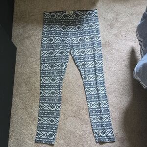 Hollister Black and White Patterned Womens Leggings